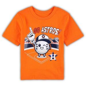NWOT Toddler Houston Astros Orange Ball Boy Short Sleeve T-Shirt